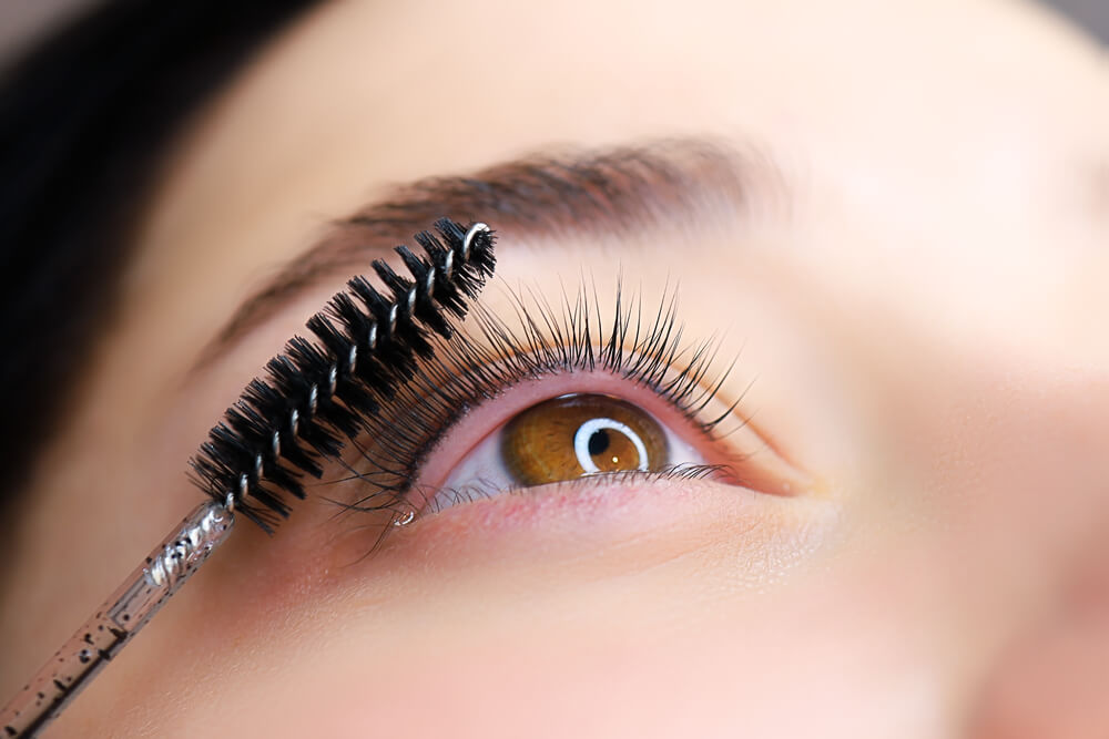 Volume eyelash extensions before and after